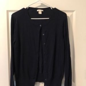 H&M Basic dark navy cardigan size L